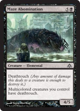 Magic The Gathering - Maze Abomination - Dragon's Maze - Tarjeta de Juego Coleccionable - 1 Count