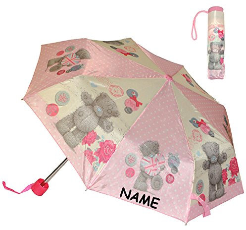 alles-meine.de GmbH Taschenschirm- mit Tatty Teddy - ø 83 cm - Forever Friends - incl. Name - Regenschirm für Kinder und Erwachsene - Kind/Kinderschirm - Mädchen Kinderrege..