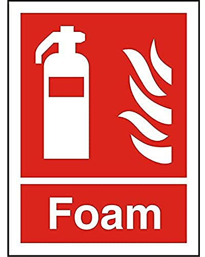Seco Fire Extinguisher, Fire & Foam Sign, 150mm x 200mm - Photoluminescent 1mm Semi Rigid Plastic