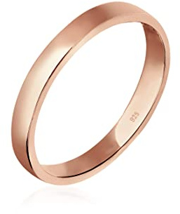 Elli Ring Damen Schlicht Elegant in 925 Sterling Silber