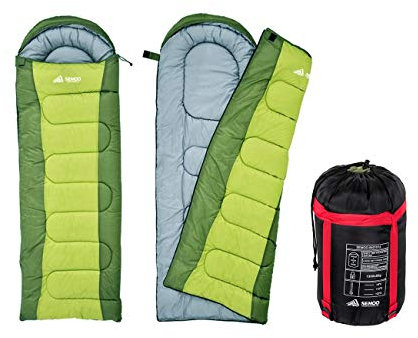Semoo - Schlafsack - Deckenschlafsack - 3-Jahreszeiten-Schlafsack - 200 x 75 cm - Grün