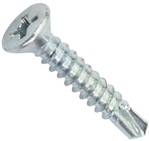 AERZETIX - C44689 - Satz von 100 Blechschrauben selbstbohrenden Ø3.9x22mm mit senkkopf - DIN 7504 P - mit PH kreuzschlitz - aus verzinktem stahl - blechverkleidung stahlkonstruktion - farbe silber