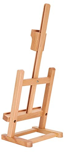 Kompakte verstellbare Tisch-Staffelei aus Buche für Schüler, Künstler und Anfänger zum Malen, bis 42,8 cm
