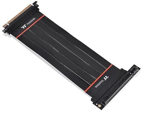 Thermaltake Tt Premium PCI-E 4.0 200 mm Flexibler Extender mit 90-Grad-Adapter, AC-060-CO1OTN-C2