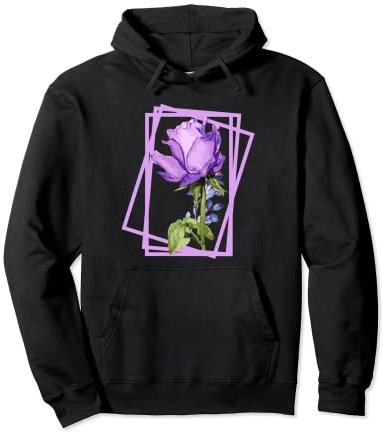 Rosa Cultivar Noble de color lila Sudadera con Capucha