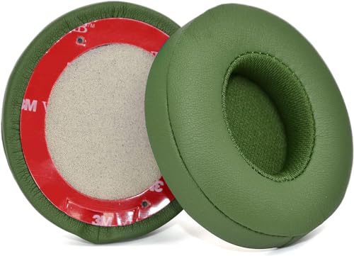 Solo3 Ear Pads Cushions Replacement for Beats Solo 2 & Solo 3 Wireless On-Ear Headphones, Ear Cushions Memory Foam Earpads with Soft Protein Leather(Green)
