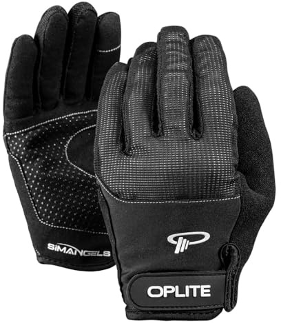 OPLITE Guantes Simracing Guantes de protección Karting Simulación Racing Gaming Negro, Talla M, 22,4 x 10,5 cm