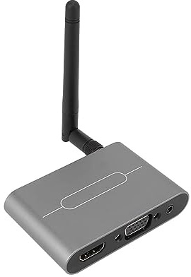 Adaptateur D'affichage à Double Interface VGA sans Fil, Kit de Récepteur de Transmission D'extension 4K 2.4G 5G Double Fréquence avec Antenne Externe
