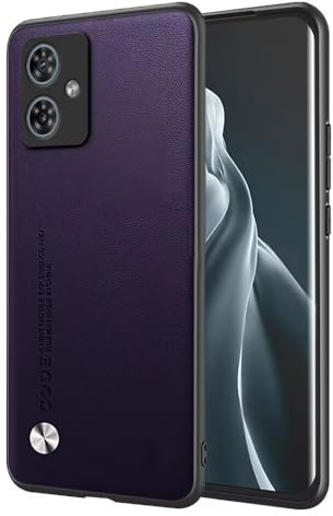 EASSGU Funda para Motorola Moto g54 / Motorola Moto g54 Power (6.5 Inches), Carcasa de Teléfono de Estilo Empresarial con Respaldo de PU Cuero - Morado Oscuro