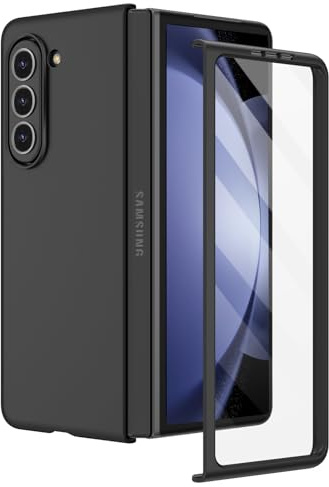 Doeshine for Samsung Galaxy Z Fold 5 Case Ultra Slim, Full Body Cover with Built-in Screen Protector, Thin Slim Fit Phone Case, Lightweight Skin-Friendly, Hard PC Protective Cover for Z Fold 5 (Black)