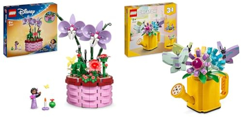 LEGO ǀ Disney Encanto Isabelas Blumentopf, Set für Kinder mit baubarer Spielzeug-Orchidee & Creator 3in1 Gießkanne mit Blumen Set, Kinderzimmer-Deko, Baue eine Gießkanne