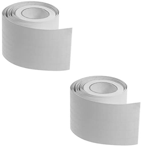 HOMSFOU 2St selbstklebende Grundplatte Wand Grundbretter selbstklebende Fußleiste Panel ecke sockelleiste aufkleber Kickboard Scheuerleiste Sockelleiste abziehen und aufkleben PVC Weiß