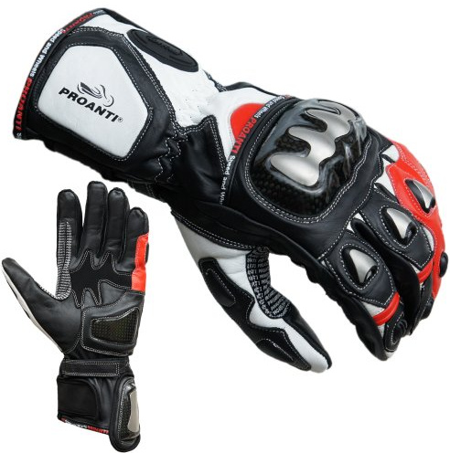 PROANTI Guantes de moto Racing Pro – rojo