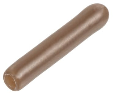 sourcing map 25pcs Rubber End Caps 1.5mm(1/16) ID Vinyl Round End Cap Cover Screw Thread Protectors Brown