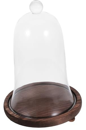 TOPBATHY Gorgeous Glass Landscape Glass Dome Preserved Flower Cover Home Shop Decor Unique Choice