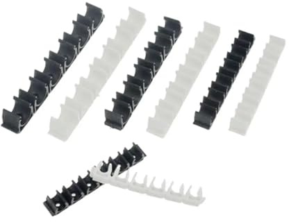 Generic 4/6/8/10/12mm Nylon Pneumatic Tube Air Hose Fixing Clamp 6 Way Water Pipe Holder Gas Compressor Tubing Diversion Flow Clip(Black for 4mm)