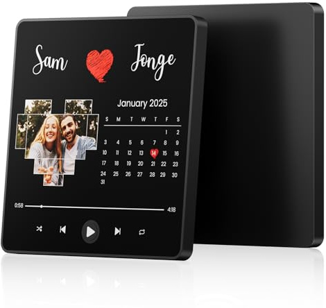 Dliombpe Kühlschrankmagnet mit Musik für Weihnachten, Valentinstag & Geburtstag - Für Freundin, Paare, Frauen & Männer Jahrestag - Personalisiertes Foto-Geschenk mit Song