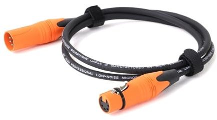 ROBAUN 0,29M-15M 5Pin hane till 5PIN hona ljudförstärkare mixerkonsol ljudkabel med flerfärgade kontakter(Orange,2.9m)