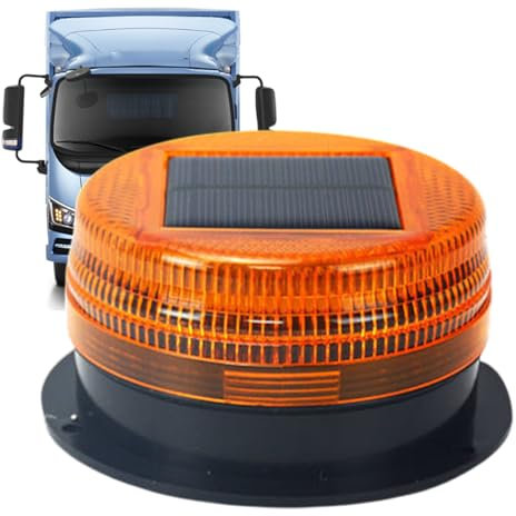 Gyrophare D'avertissement LED, Lumière D’avertissement Magnétique Rechargeable Feux Clignotants De Balise Solaire Pour Voiture