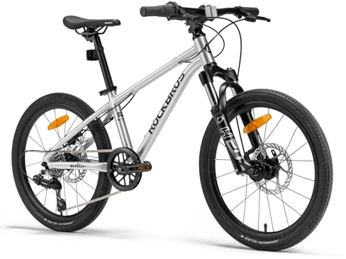 ROCKBROS Darwin Barncykel 20 tums mountainbike för barn pojkar flickor 6–10 år, med Shimano 7-växlad krets pojkcykel cykel tillverkad av aluminium ram med fjädergaffel