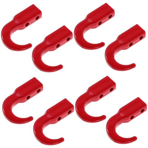 YARNOW 4 Juegos Juguetes De Gancho De Remolque De Metal Pieza De Oruga Manos Accesorio sobre Orugas Gancho De Remolque De Coche Accesorio De Coche Aleación De Aluminio Rojo