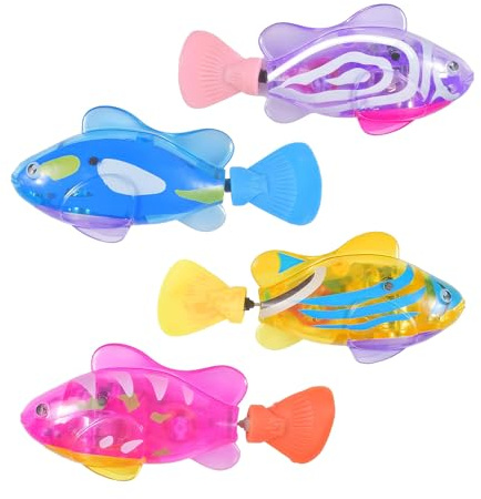 Roboter Fisch, Wasserspielzeug , 4er Pack, Batteriebetrieben ,Poolspielzeug,Wiederverwendbare Schwimmende Roboterfische, Schwimmende Fische Spielzeu Für Poolspielzeug