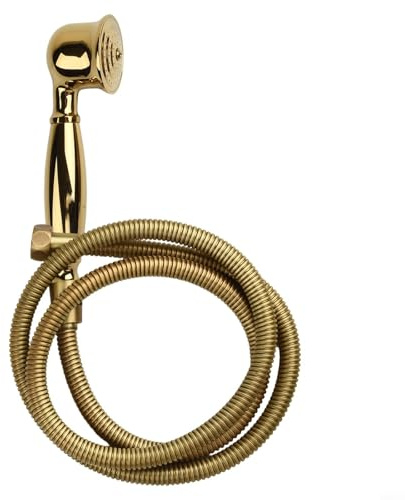 TONIXY Soffione doccia vintage con tubo flessibile da 150 cm, soffione doccia in ottone rimovibile (1 set)