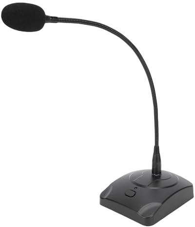 Tangxi Microfono Vivavoce per Conferenze USB da Tavolo Altoparlante Integrato 360° Omnidirezionale PC Computer Microfono a Condensatore Funzione Mute Volume, per Conferenze PC