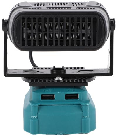 CCYLEZ Stufetta Elettrica Alimentata a Batteria 200 W, Stufa Portatile Senza Fili, con 2 Impostazioni di Temperatura e 2 Porte USB, per Batteria Li BL1850 BL1840 BL1830