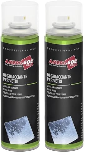 Ambro-Sol A455 Spray Deghiacciante per Vetri, Formato 250 ml, trasparente (Confezione da 2)