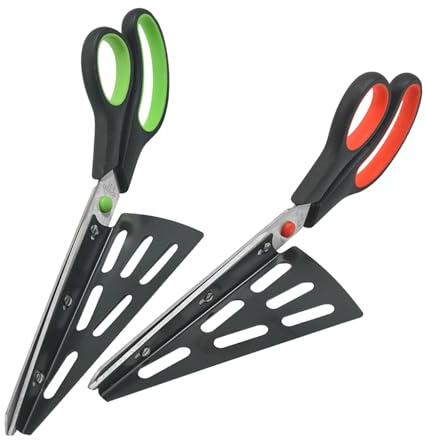LALAFINA Forbici Tagliapizza in Acciaio Inossidabile Staccabili 2 Pezzi con Lama Affilata e Design Salvasforzo per Uso in Cucina e Servizio Pizza
