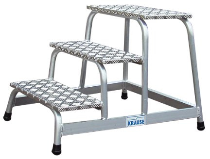 KRAUSE lfa034 Plattform, Trittleiter, 3 Stufen, 0.6 m Höhe