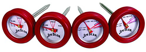 Jim Beam Grillbesteck / Grillzubehör Minithermometer Set, 4 tlg.