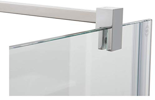 Stabilisierungsstange für Duschen, Stabilisator Duschwand, Stabilisationsstange Glas-Wand (100cm, Chrom Eckig)