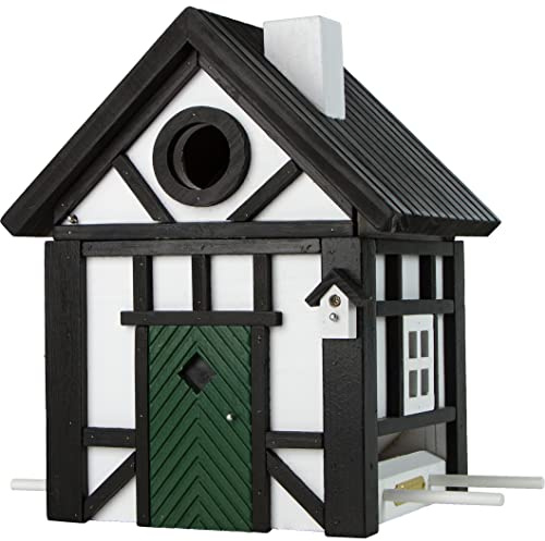 Wildlife Garden WG109 Multiholk Fachwerkhaus - Der Kombinierte Vogelfutterhaus und Nistkasten/Vogelhaus aus Holz
