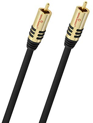 Oehlbach NF Sub, Cinch Subwoofer-Kabel - Audiokabel - rund - OFC - 10m - schwarz