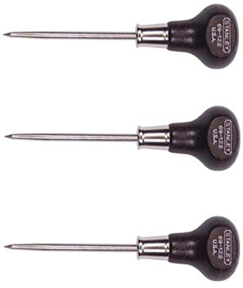 Stanley 69-122 6-1/16-Inch Wood Handle Scratch Awl, 3 Pack