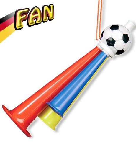 KarnevalsTeufel.de Fußball Fanfare ca. 25 cm, Deutschland, Fußball, WM, EM