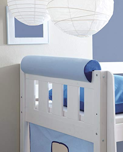 TiCAA Bettkantenschutz für Kinderbetten 90 cm breite, rausfallschutz mit Bezug für bettgitter, Bettrahmen, Kantenschutz für Kinder Babybett
