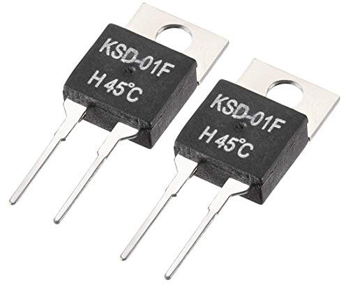 sourcing map 2Stk KSD-01F Thermostat Temperaturregler 45 ℃ KONTAKTE NO Normal Geöffnet
