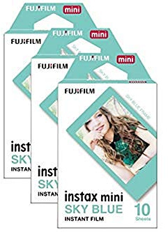Fujifilm Instax Mini Lot de 30 Films Photo Bleu Ciel