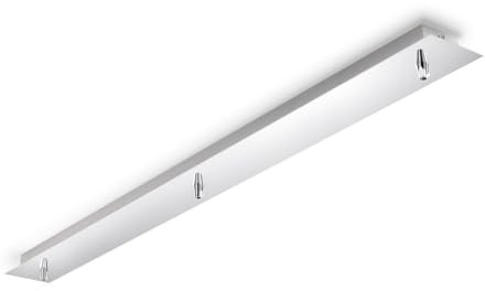 Ideal Lux 122861 Metall Lampen 3-fach Baldachin rechteckig 88 x 7,5 x 4,5 cm chrom