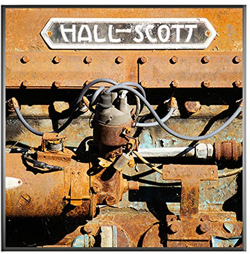 MotivX-Ideenwerkstatt Magnettafel Quadrat incl. 100 Stk. GRATIS Notizzettel - Motiv - Motor antik