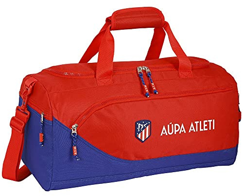 Safta, Bolsa de Deporte de Atlético de Madrid, 500x250x250 mm Unisex niños, Roja y Azul Marino, Estándar