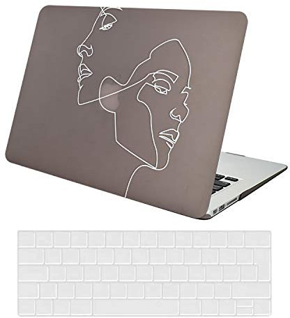 AUSMIX Hülle Kompatibel mit MacBook Air 13.6 Zoll M3 M2 A3113 A2681 Touch ID, for MacBook Air 13 Zoll Hülle 2022 2024 Freisetzung, Plastik Hart Schalenhülle & Tastaturabdeckung, Gesicht