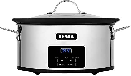 TESLA SlowCook S800 Mijoteuse Deluxe - 5,6 L, 250 W, minuterie numérique