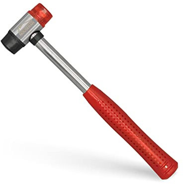 HOUSERAN Rubber Mallet - Double Head, Camping, Non-Rebound Mini, Soft Hammer for Leather, Wood, Jewellery, Plastic