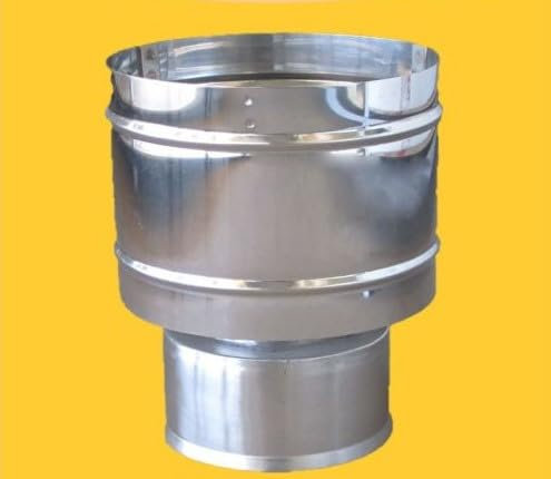 Comignolo a botte acciaio inox doppiaparete, terminale canna fumaria (DIAMETRO 100/150)