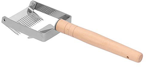 Cyrank Honig-Entdeckelungsgabel, Entdeckelungsmesser, Edelstahl-Wabenhonigschaber, Verdicken Holzgriff, Imkerei, Imkerausrüstungswerkzeug