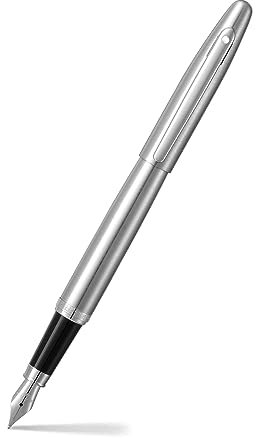 Sheaffer VFM 9426 Brushed Chrome Fountain Pen With Chrome Trim - Medium